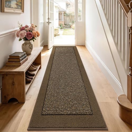 BEQHAUSE Indoor Door Mat 31" x 120", Dirt Trapper Door Mats, Brown by BEQHAUSE