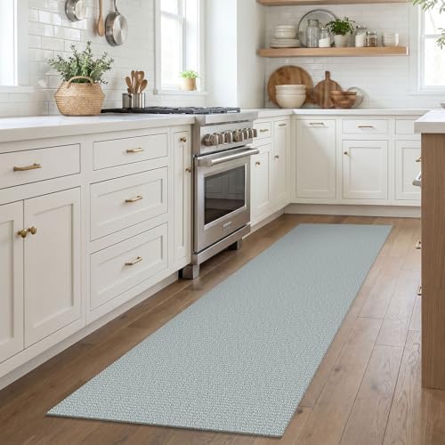 EARTHALL Washable Runner Rug, Non Slip Kitchen Rug, 2x7 Ft, Turquoise/Gray - Image 6