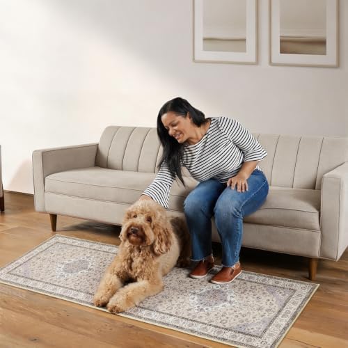 Ophanie Beige Wool Area Rugs 2x6 for Bedroom Living Room, Fluffy Shag Fuzzy Carpet, Plush Shaggy Rug, Indoor Carpet for Kids Boys Dorm Home Decor Aesthetic, Nursery with 99 pcs Pile fibers - Image 7