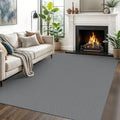EARTHALL Washable Area Rug, Non Slip Living Room Rug, 5x7 Ft, Dark Gray by Unknown