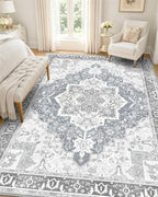OLANLY 5x8 Washable Area Rug, Soft Non Slip Carpet for Bedroom Living Room by OLANLY
