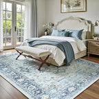 Lofus 6x9 Light Blue Rugs for Bedroom Living Room, Vintage Boho Carpet - Image 4