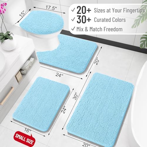 OLANLY Bathroom Rugs 32x20, Extra Soft Absorbent Chenille Bath Rugs - Image 2