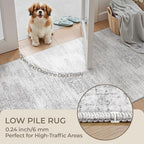 2x10 Runner Rug Non Slip,Washable Hallway Runner Rug,Grey - Image 6