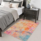 Area Rug Living Room: 3x5 Modern Washable Soft Carpet Galaxy Haze - Image 4
