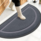 OLANLY Half Circle Front Door Mat Outside 47x23 All-Season Rubber Doormat by OLANLY