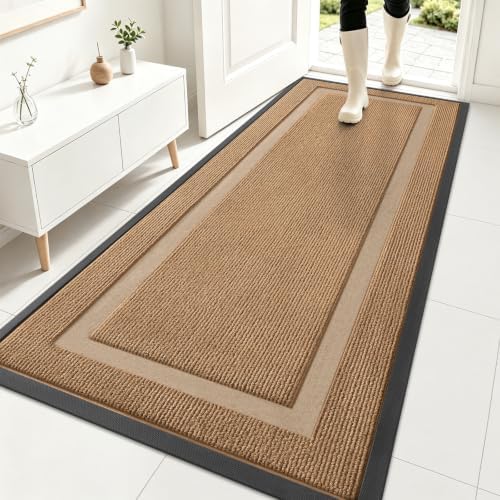 OLANLY Front Door Mat Outside 71x30, All-Season Heavy-Duty Rubber Doormat by OLANLY