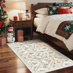 Madane Christmas Area Rug 2x3, Grey Entryway Xmas Carpet Holiday Decor - Image 3