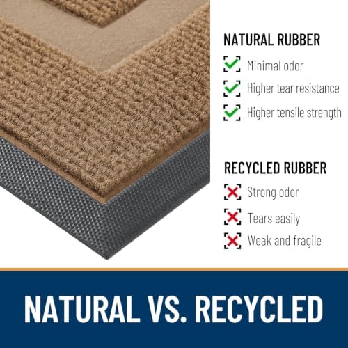 OLANLY Half Circle Front Door Mat Outside 59x34 All-Season Rubber Doormat - Image 4