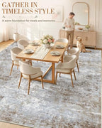 OLANLY 9x12 Washable Area Rug, Soft Non Slip Carpet for Bedroom Living Room - Image 3