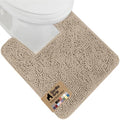 GORILLA GRIP Chenille Bath Rug Mat for Square Toilet Base, 24x19 Beige by GorillaGrip