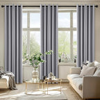 MIULEE Blackout Curtains for Bedroom 2 Panels 40 x 72 Inch Long Light Grey - Image 6