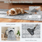Lofus 2X6 Area Rugs for Hallways, Grey Washable Non-Slip Kitchen Runner Rug - Image 5