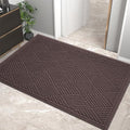 HIYARD Sturdy Front Door Mat, Absorbent Muddy Dirt Resist Welcome Door Mats Outdoor Indoor, Stain and Fade Resistant, Non-Slip Rubber Backing Low Profile Doormat for Entryway, 36×24, Coffee by HIYARD