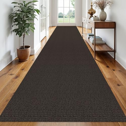 EARTHALL Washable Runner Rug, Non Slip Hall Runner, 3x20 Ft, Taupe/Coffee by Unknown