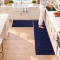 TranquilRelax 2-Piece Kitchen Mats, Cushioned Non-Slip Floor Mats, Blue by Unknown