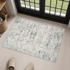 2x3 Washable Entryway Rug: Modern Abstract Indoor Soft Carpet Gray by FXRHLP