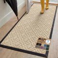 GORILLA GRIP WeatherMAX Door Mat, Indoor Outdoor Use, 72x24, Latte Modern by GorillaGrip