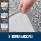 OLANLY Toilet Rugs U-Shaped 24x24, Soft Absorbent Chenille Contour Rugs - Image 6