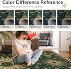 Vacuum-Friendly, 2x10 Washable Area Rug, Green Gold Yellow - Image 6