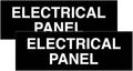 All Quality Basic Electrical Panel Sign - Fire Regulation Safety Compliance Sign - Black - Large (2 Pack)
