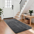Ophanie Runner Rug for Hallway, 3x6 Washable Non-Slip Fluffy Soft Bedside Rugs, Bedroom Living Room Shaggy Carpet for Kids Girls Boys Dorm Nursery Decor Aesthetic, Grey with Over 99 pcs Pile fibers by Ophanie