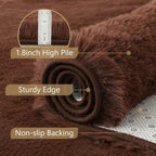 6x9 Large Brown Fluffy Soft Area Rug Non-Slip for Living Room Bedroom - Image 6