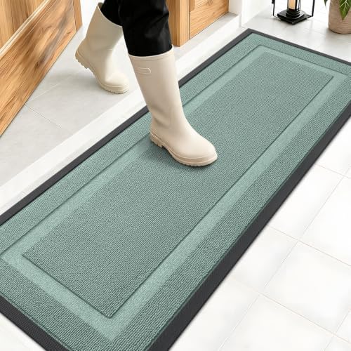 OLANLY Front Door Mat Outside 47x17, All-Season Heavy-Duty Rubber Doormat by OLANLY