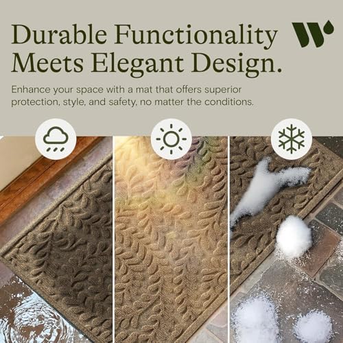 WaterHog Boxwood Front Door Mat Indoor Outdoor Entrance, All-Weather Mats - Image 6