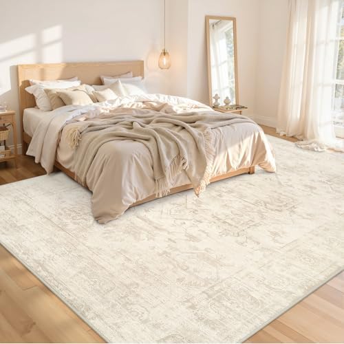 10x12 Area Rugs Living Room: Bedroom Washable Carpet Beige/Brown - Image 2