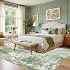 RELEANY Washable 7'x9' Abstract Area Rug for Living Room Light Green - Image 4