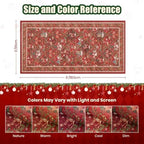 3x6 Christmas Runner Rug for Hallway,Washable Kitchen Rug,Red - Image 2