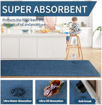 YDKGL Long Kitchen Runner Rugs Kitchen Mat Non Slip Washable Blue 17"x59" - Image 5