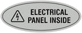 Signs ByLITA Oval Electrical Panel Inside Sign (Lt Gray) - Medium