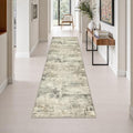 2.6x10 Washable Runner Rug:Modern Abstract Soft Carpet Ash Brown by FXRHLP