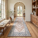 Lofus 3x10 Hallway Kitchen Washable Runner Rug, Entry Long Carpet Brown - Image 2