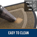 OLANLY Half Circle Front Door Mat Outside 35x23 All-Season Rubber Doormat - Image 6
