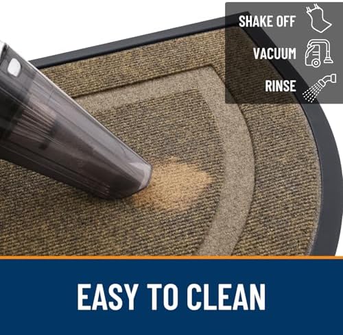 OLANLY Half Circle Front Door Mat Outside 59x23 All-Season Rubber Doormat - Image 6