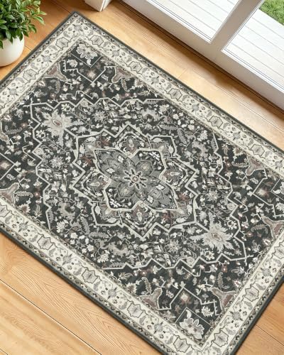 OLANLY 2x3 Washable Small Rug Non Slip Indoor Door Mat for Entryway Bedside by OLANLY