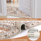 Yamaziot Washable Runner Rug, 2x6 Non-Slip Boho Vintage Hallway Kitchen Rug - Image 4
