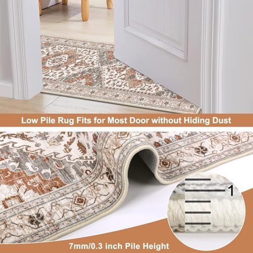 Yamaziot Washable Runner Rug, 2x10 Non-Slip Boho Hallway Kitchen Rug - Image 3