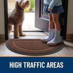 OLANLY Half Circle Front Door Mat Outside 71x23 All-Season Rubber Doormat - Image 6