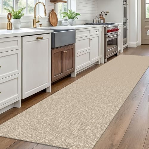 EARTHALL Washable Runner Rug, Non Slip Hallway Runner, 3x10 Ft, Sand/Beige - Image 5