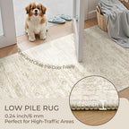 3x8 Runner Rug Non Slip,Washable Hallway Runner Rug,Beige - Image 6