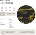 Round Area Rug Living Room: 6 ft Modern Washable Indoor Carpet - Image 2