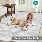 Area Rug 6x9 Living Room Rugs: Washable Modern Rug Non-Slip Soft Rugs Stain Resistant Printed Rug Indoor Carpet for Bedroom Kitchen Dining Room Nursery Home(Grey, 6'x9') - Image 5