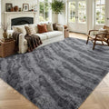 4x6 Grey Fluffy Soft Area Rug Non-Slip for Bedroom Living Room Playroom by ModernHomeDecor