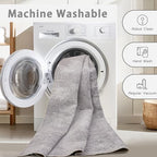 8x10 Washable Area Rugs for Living Room,Bedroom,Dining Room,Playroom - Grey - Image 4
