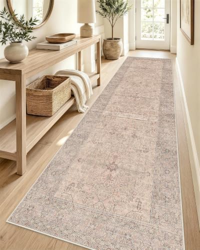 OLANLY 2'6"x12' Washable Runner Rug, Non Slip Carpet for Hallway Kitchen by OLANLY