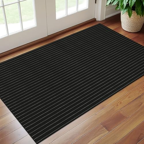 EARTHALL Washable Entryway Rug, Non Slip Area Rug, 3x5 Ft, Black/Grey - Image 6